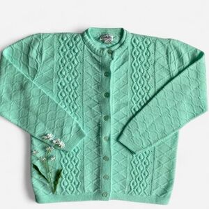 Vintage 80s mint cardigan